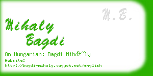 mihaly bagdi business card